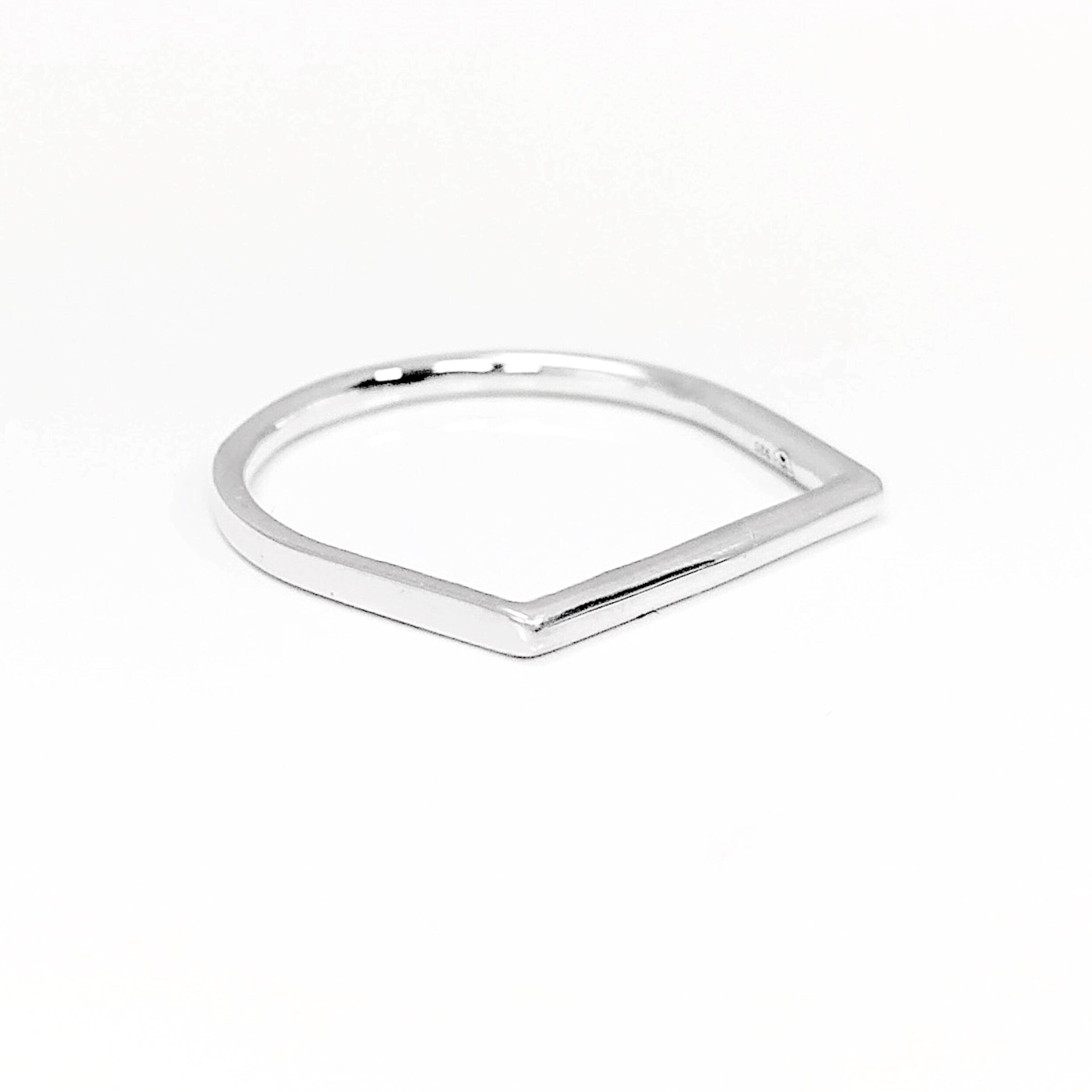 Barre band ring, sterling silver, Minimalist Ring, Thin Silver Ring, Horizontal Bar Ring, Dainty Modern Ring, Minimal Geometric Jewelry