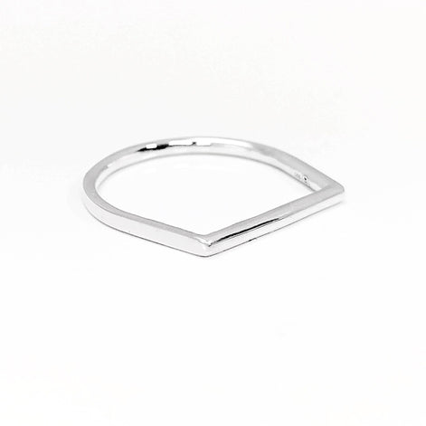 Barre band ring, sterling silver, Minimalist Ring, Thin Silver Ring, Horizontal Bar Ring, Dainty Modern Ring, Minimal Geometric Jewelry