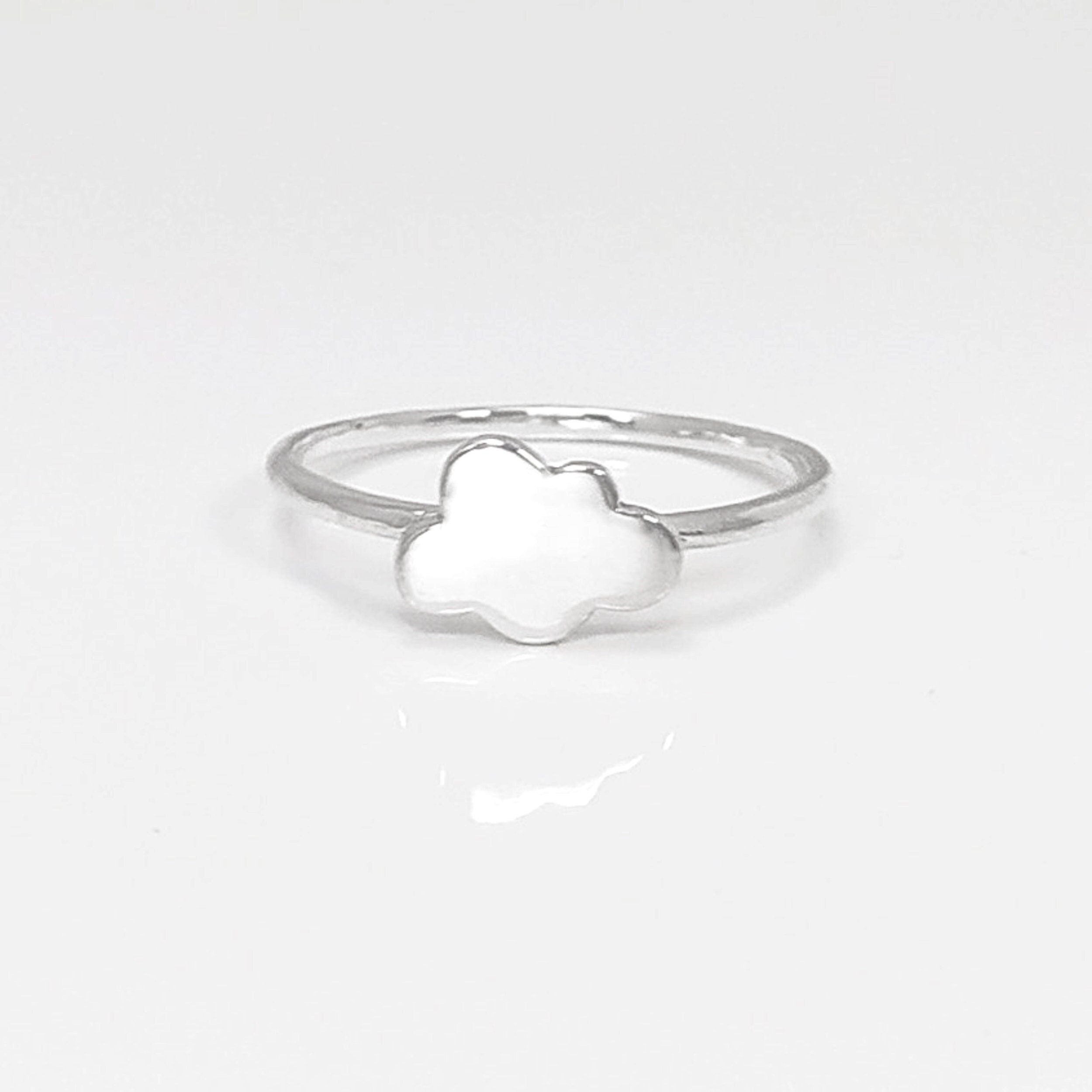 Cloud Ring, Sterling Silver, Cumulus Ring, Sky Ring, Tiny Wish Jewelry, Engravable Initials Ring