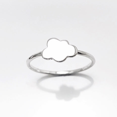 Cloud Ring, Sterling Silver, Cumulus Ring, Sky Ring, Tiny Wish Jewelry, Engravable Initials Ring