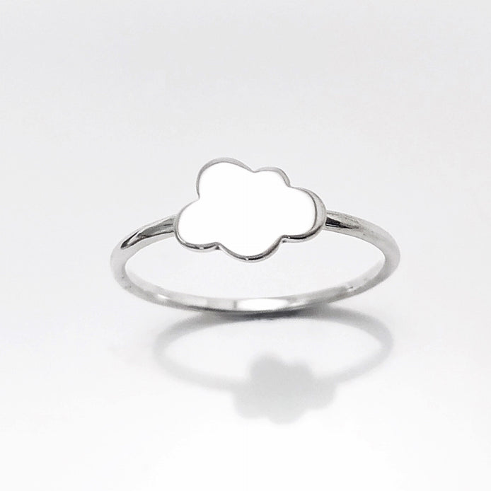 Cloud Ring, Sterling Silver, Cumulus Ring, Sky Ring, Tiny Wish Jewelry, Engravable Initials Ring