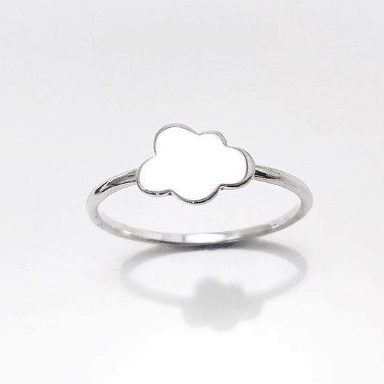 Cloud Ring, Sterling Silver, Cumulus Ring, Sky Ring, Tiny Wish Jewelry, Engravable Initials Ring