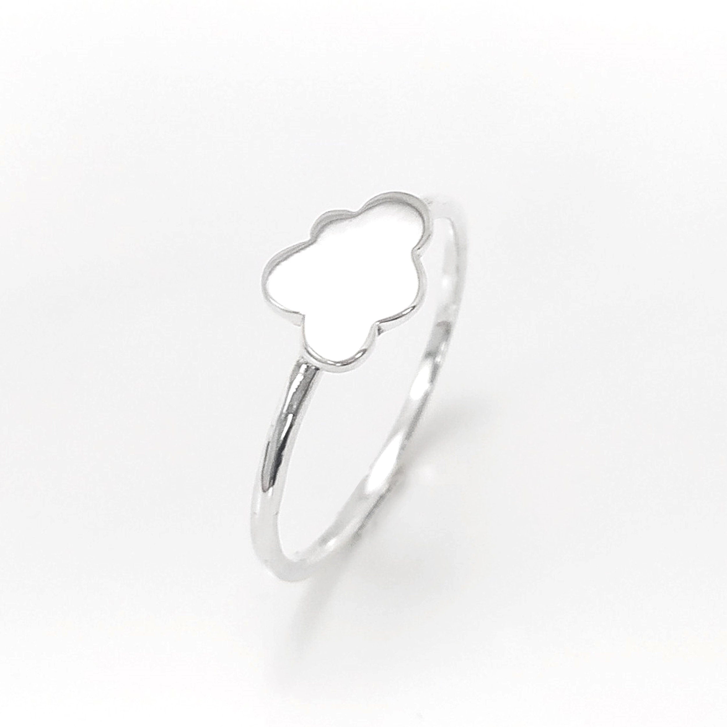 Cloud Ring, Sterling Silver, Cumulus Ring, Sky Ring, Tiny Wish Jewelry, Engravable Initials Ring