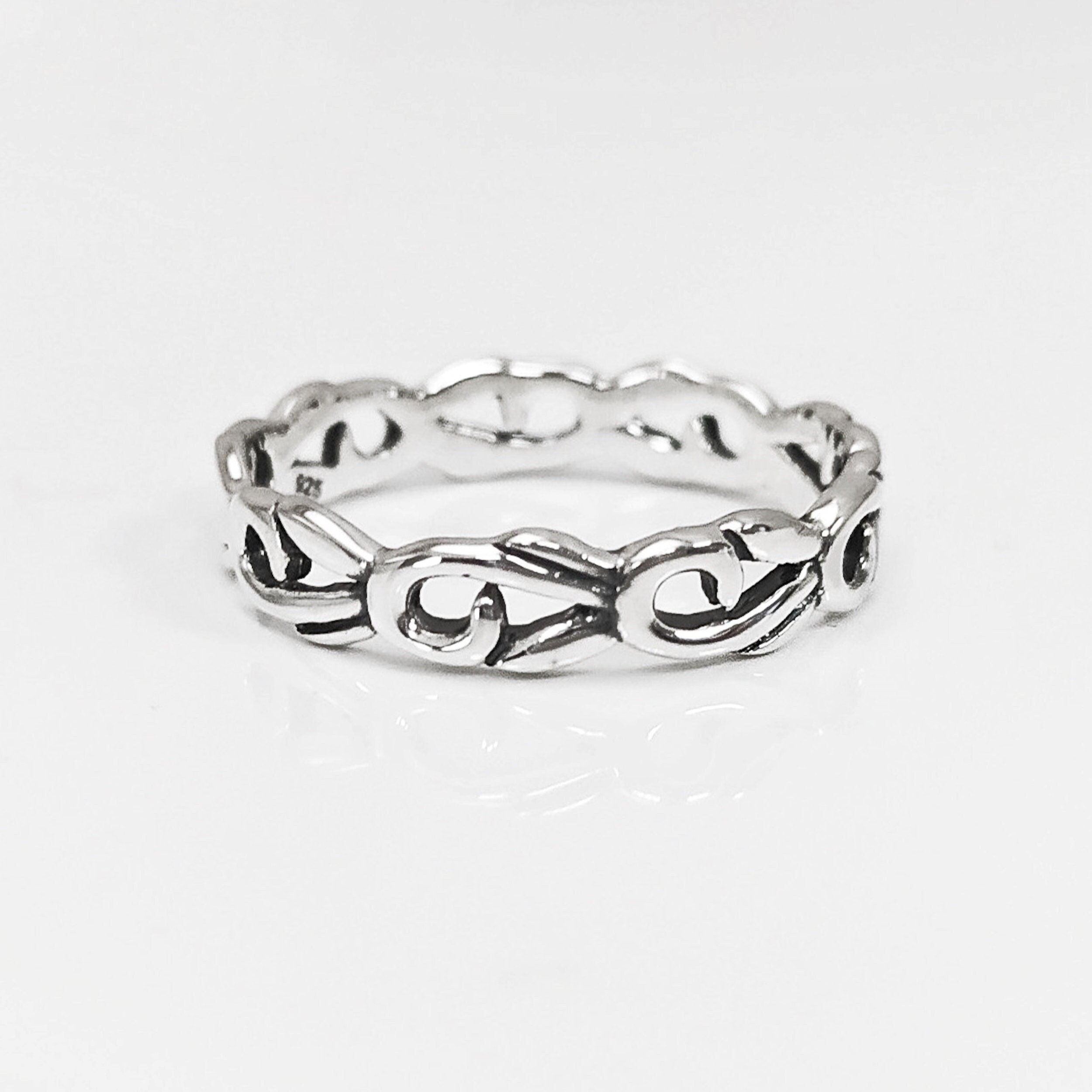 Hipster Band Ring, Sterling Silver, Bohemian Pirate Band, Unisex Jewelry, Hipster Promise Band, Gypsy Hollowed Ring, Gothic Engraved Band