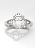 Sterling Silver Coeur de Vendée Double Heart Ring, French Traditional Souvenir Jewelry