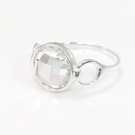 925 Ring Sterling Silver, Original Round Stone Ring, Lab Diamonds simulant (CZ), Round modern Ring, Bridal Ring, Unique Setting Ring