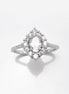 Handmade Sterling Silver Marquise Ring • Diamond CZ Engagement Ring