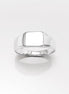 Sterling Silver Square Signet Ring, Unisex Minimalist Style