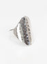 Hammered Ring, Sterling Silver, Oval Armor Ring, Dimpled Textured Ring, Designer Modern Ring, Minimalist Ring, gift idea for her