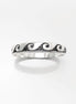 Ocean Wave Ring, Sterling Silver, Casual Beach Band, Carved Waves Pattern, Dainty Surfer Ring, Unique Ocean Jewelry, Hawaii Tribal Jewelry