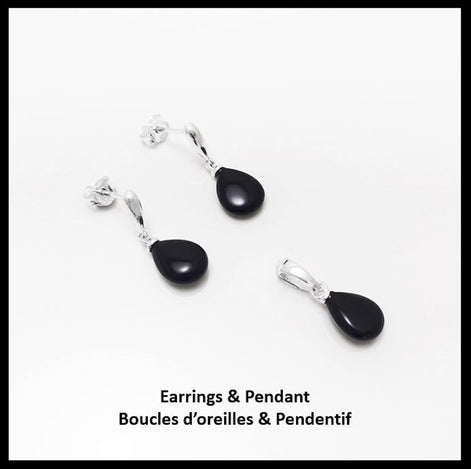 ONYX Stone 925 Earrings Sterling Silver, Black Gemstone Silver Earrings, Dangly Sterling Silver Earrings, Small Teardrop Stone Earrings.
