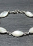 White Mother-of-Pearl Bracelet • 925 Sterling Silver • Minimalist Fine Jewelry