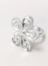 Stunning Silver Ring, 925 Big Flower Ring, Sterling Silver, Wide Flowers Petals Jewelry, Nature Inspired Ring, Unique Women's Flower Ring