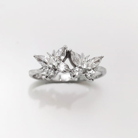 Butterfly Ring, Sterling Silver, Clear White Stones (CZ), Designer Butterflies Jewelry, Fashion Ring, Gift for Her, Bright Ring