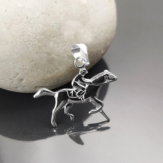 Galloping horse pendant, sterling silver, wild horse gallop, equine gift, equestrian rider jewelry, riding animal necklace, cowboy jewelry