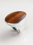 Tiger Eye Ring, Sterling Silver, Tawny Brown Tigers Eye, fawn color Stone, Original Oval Form Jewelry, Unique Unisex Statement Modern Ring