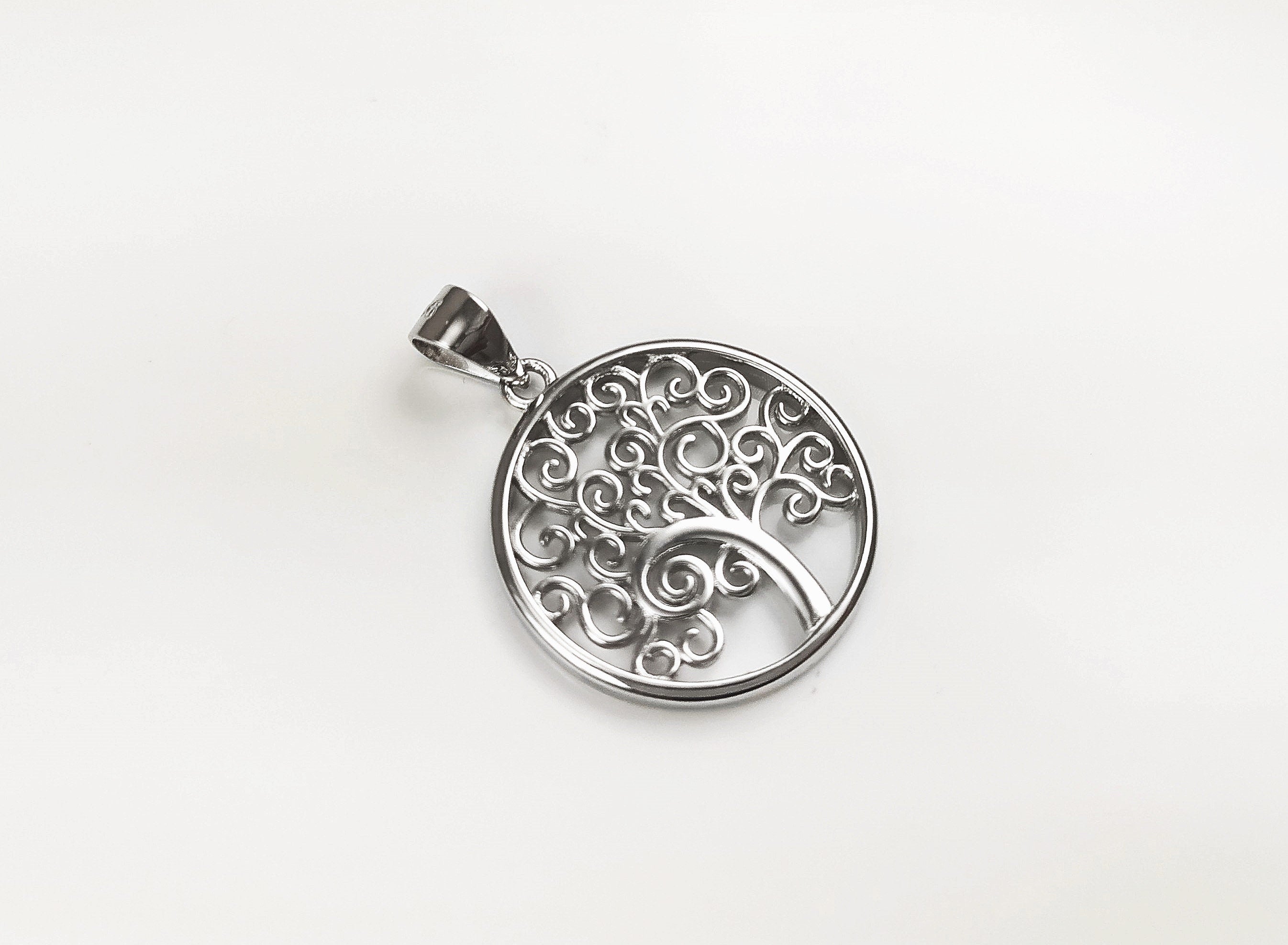Tree of Life Necklace, Sterling Silver, Filigree Necklace, Nature Pendant, Woman Jewelry, Tree of Knowledge, Genealogical Tree Charm