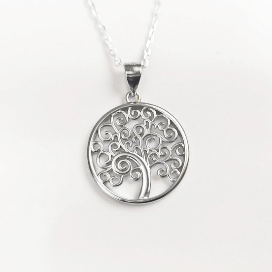 Tree of Life Necklace, Sterling Silver, Filigree Necklace, Nature Pendant, Woman Jewelry, Tree of Knowledge, Genealogical Tree Charm