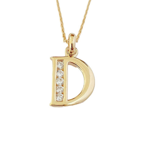 Letter pendant for necklace, 18K Plated Gold, Cz stones, charm alone, letters A B C D E F G H J K L M N O P Q R S T U V W X Y Z