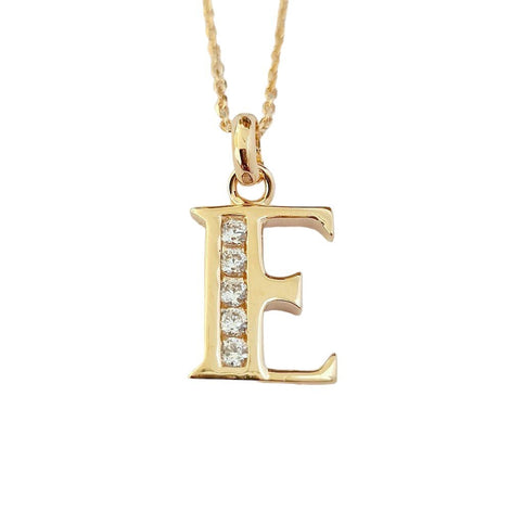 Letter pendant for necklace, 18K Plated Gold, Cz stones, charm alone, letters A B C D E F G H J K L M N O P Q R S T U V W X Y Z