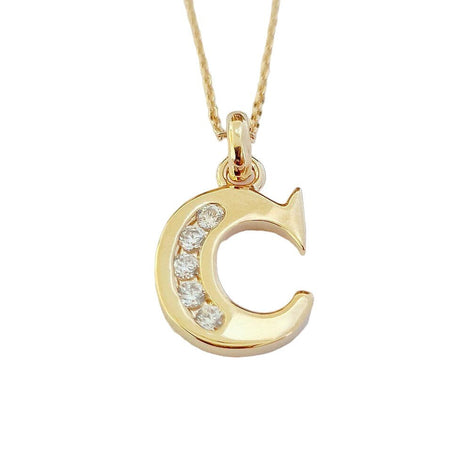 Letter pendant for necklace, 18K Plated Gold, Cz stones, charm alone, letters A B C D E F G H J K L M N O P Q R S T U V W X Y Z