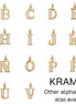 Letter pendant for necklace, 18K Plated Gold, Cz stones, charm alone, letters A B C D E F G H J K L M N O P Q R S T U V W X Y Z