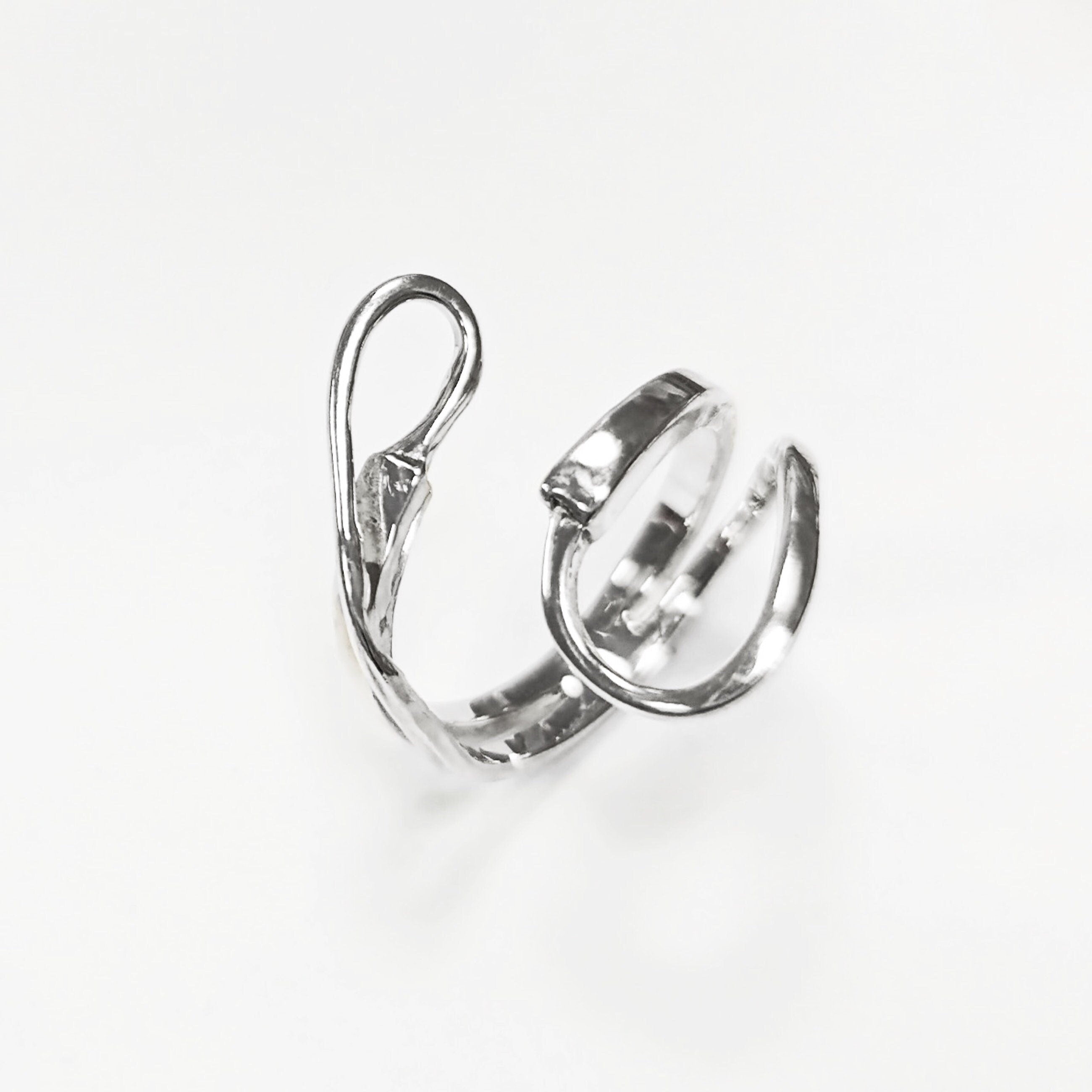 Infinity Bypass Ring, Sterling Silver Ring, Original Knot Ring, Unique Ring, Infinity Knot Ring, Adjustable Ring, Wrap ring, Open Ring