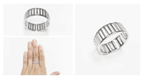 Geometric Bar Ring by KRAMIKE • Sterling Silver • Modern & Minimalist Wide Band • Perfect Jewelry for Everyday Style • Gift for Her • KR234