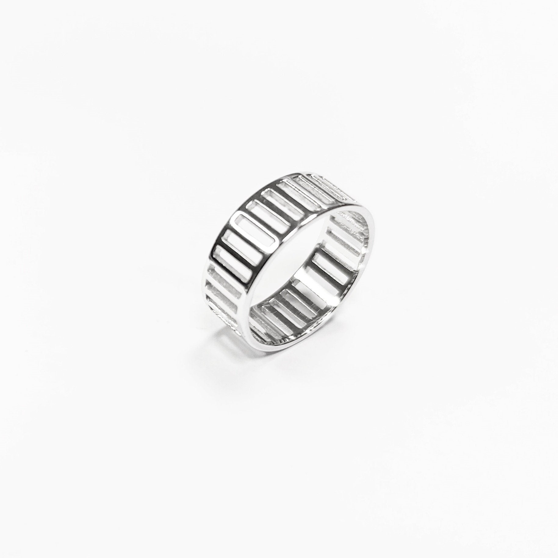 Geometric Bar Ring by KRAMIKE • Sterling Silver • Modern & Minimalist Wide Band • Perfect Jewelry for Everyday Style • Gift for Her • KR234