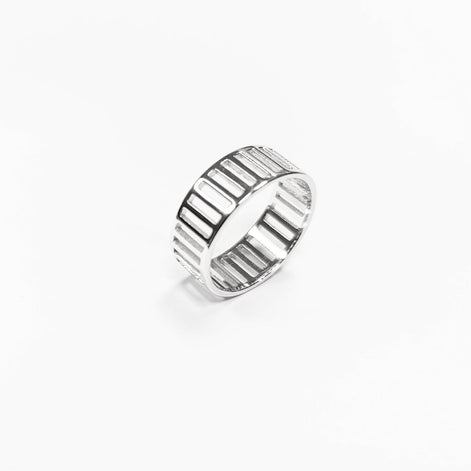 Geometric Bar Ring by KRAMIKE • Sterling Silver • Modern & Minimalist Wide Band • Perfect Jewelry for Everyday Style • Gift for Her • KR234