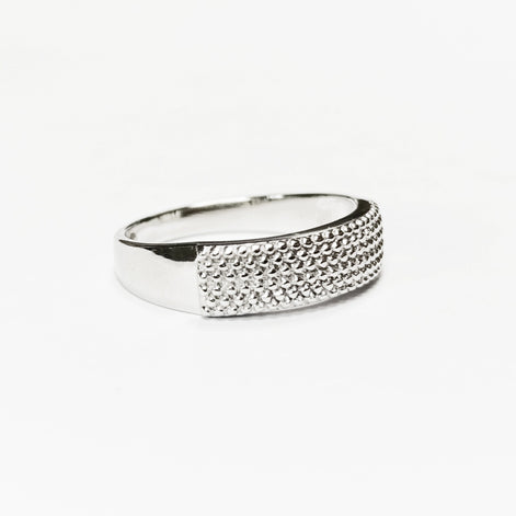 Hammered dotted lines Ring, Sterling Silver, Armor Band, Dimpled Textured Ring, Designer Modern Ring, Minimalist Ring, gift idea for her