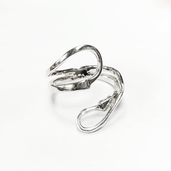Infinity Bypass Ring, Sterling Silver Ring, Original Knot Ring, Unique Ring, Infinity Knot Ring, Adjustable Ring, Wrap ring, Open Ring