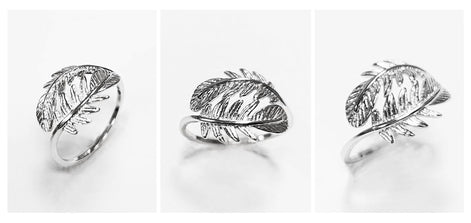 Feather Ring, Sterling Silver 925, Native inspired Double Feathers Jewelry, Dainty Bird Ring, Wanderlust Band Ring, Liberty Nature Jewelry