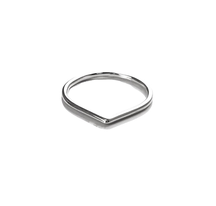 Chevron ring, sterling silver, Thorn pointy ring, V Band Ring, Spike Ring, Pick Ring, Stackable Peak Modern Minimalist Ring