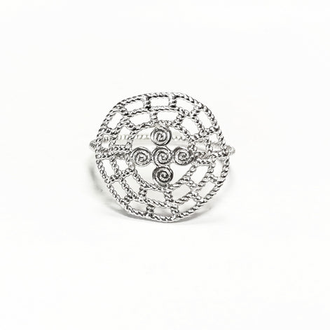 Viking ring, sterling silver, targe shield symbol of strength and resistance of the Skjaldmö: the shield warrior women