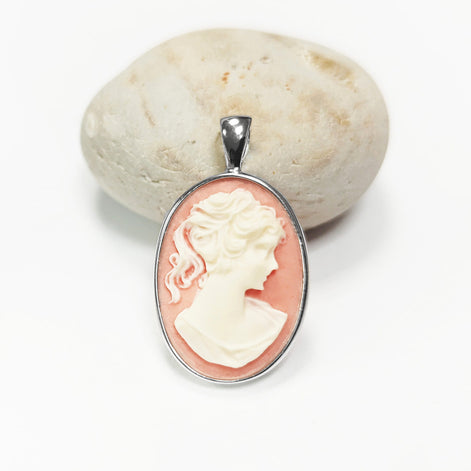 Sterling Silver Cameo Earrings – Vintage Victorian Portrait Jewelry