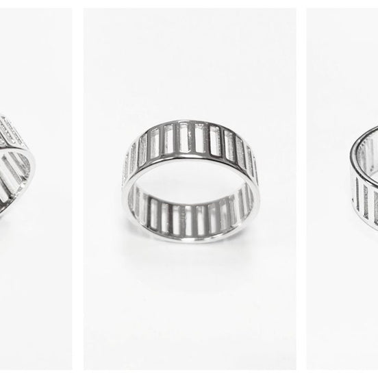 Geometric Bar Ring by KRAMIKE • Sterling Silver • Modern & Minimalist Wide Band • Perfect Jewelry for Everyday Style • Gift for Her • KR234