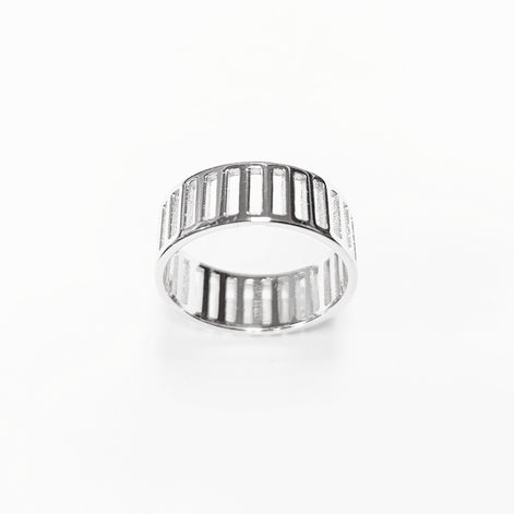 Geometric Bar Ring by KRAMIKE • Sterling Silver • Modern & Minimalist Wide Band • Perfect Jewelry for Everyday Style • Gift for Her • KR234