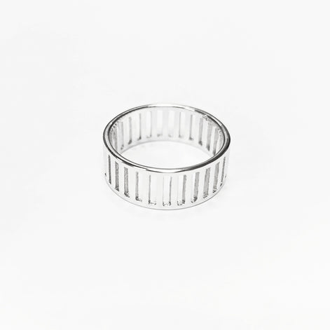 Geometric Bar Ring by KRAMIKE • Sterling Silver • Modern & Minimalist Wide Band • Perfect Jewelry for Everyday Style • Gift for Her • KR234