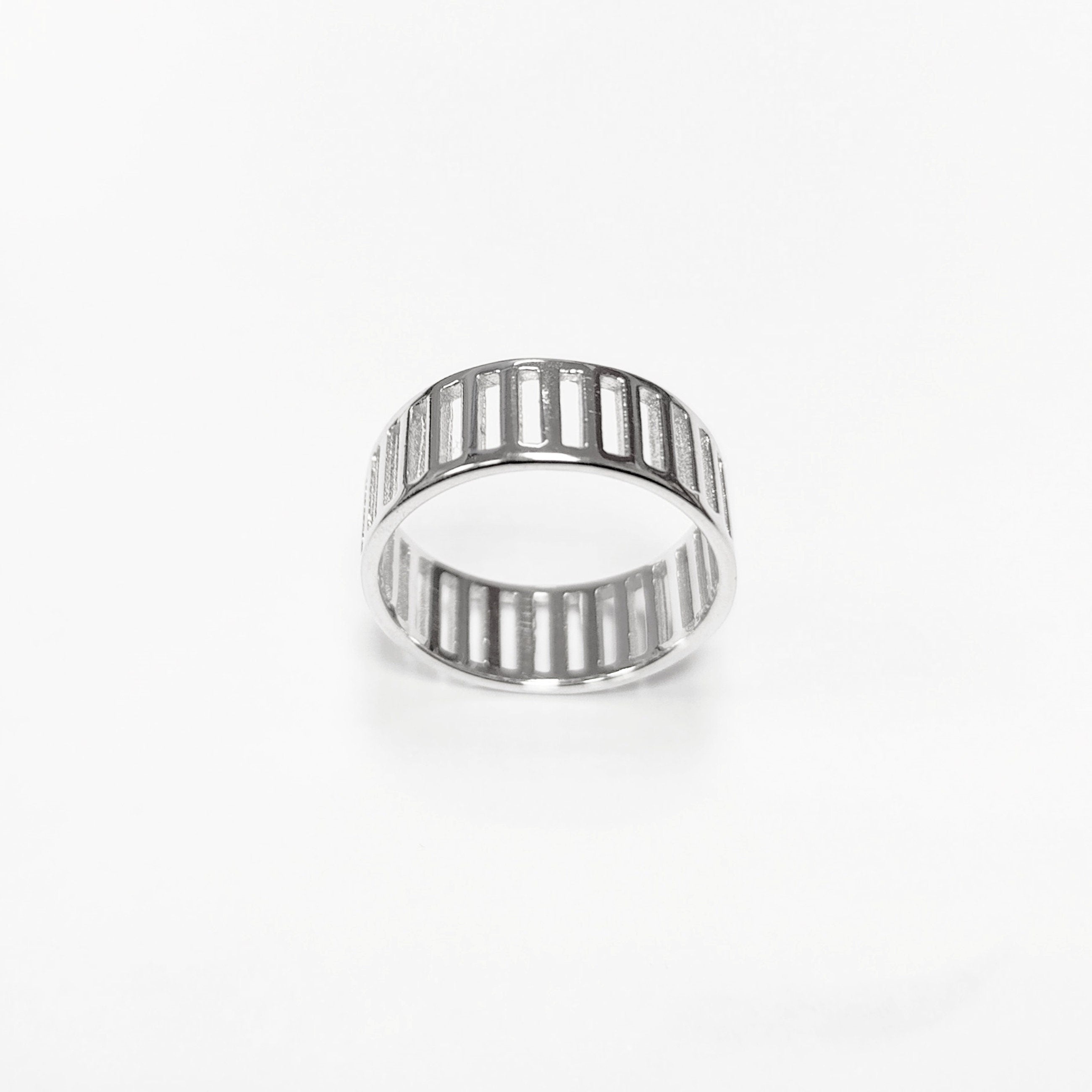 Geometric Bar Ring by KRAMIKE • Sterling Silver • Modern & Minimalist Wide Band • Perfect Jewelry for Everyday Style • Gift for Her • KR234
