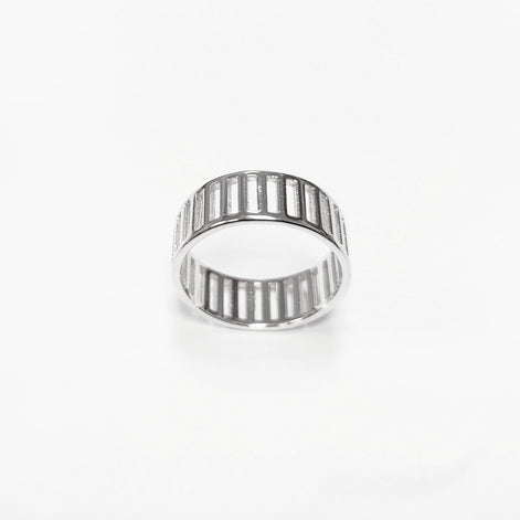 Geometric Bar Ring by KRAMIKE • Sterling Silver • Modern & Minimalist Wide Band • Perfect Jewelry for Everyday Style • Gift for Her • KR234