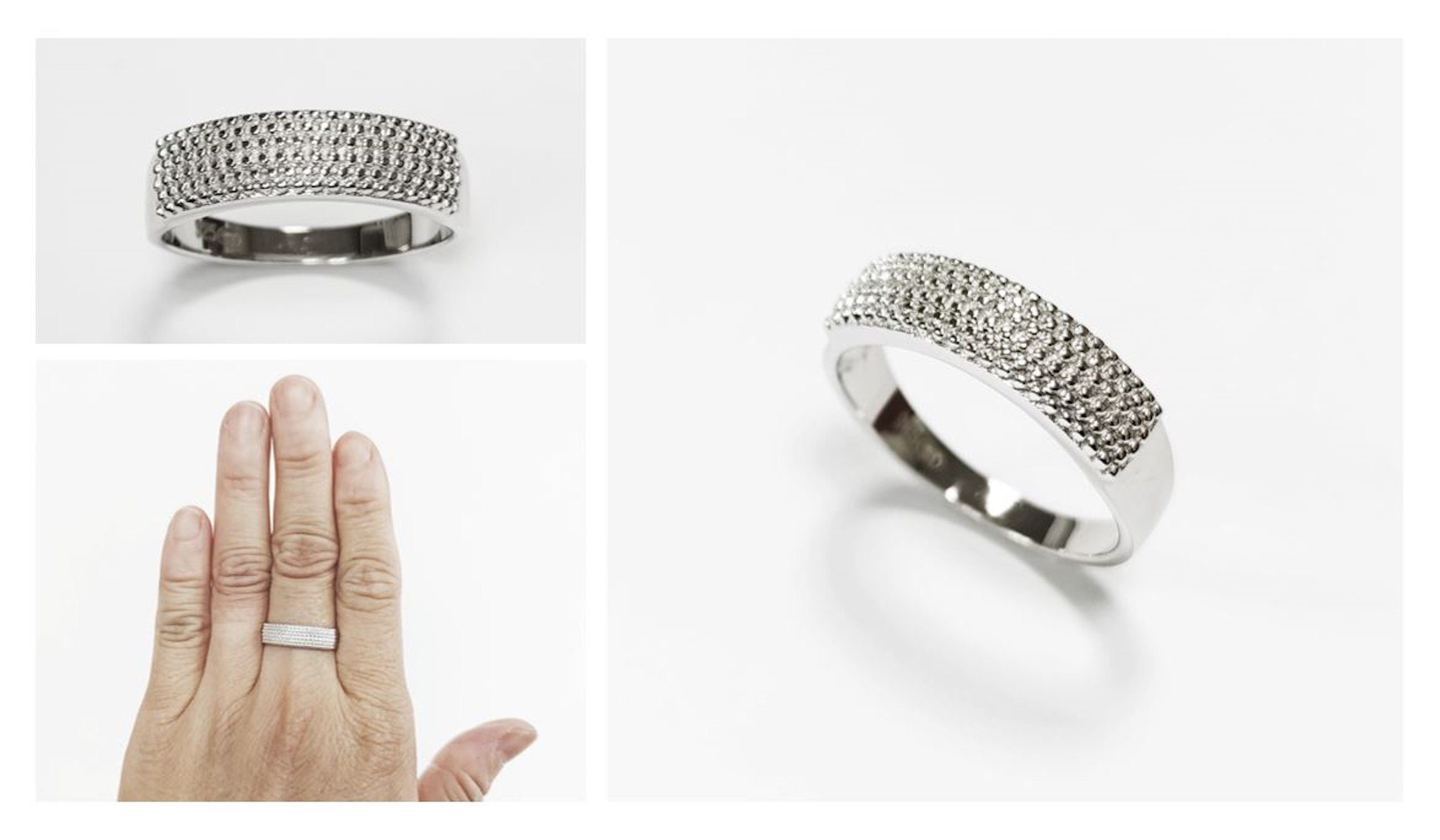 Hammered dotted lines Ring, Sterling Silver, Armor Band, Dimpled Textured Ring, Designer Modern Ring, Minimalist Ring, gift idea for her
