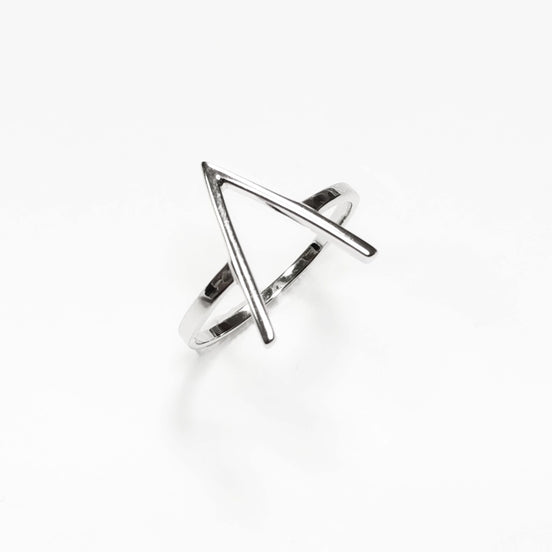 Chevron ring, Sterling Silver, Spike Ring, Modern Triangle Ring, minimalist Peak Ring, Delta Arrowhead, Arrow Point Sharp, V Ring