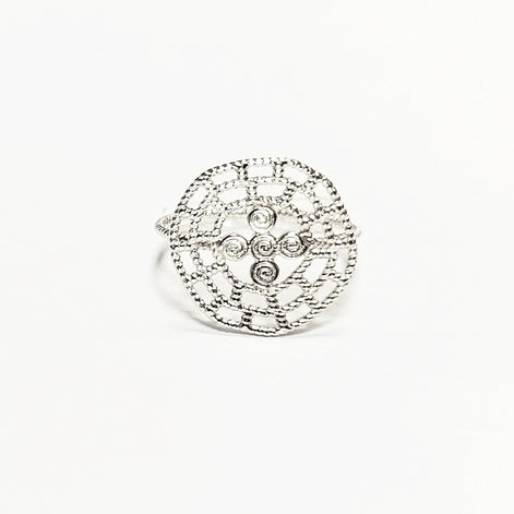 Viking ring, sterling silver, targe shield symbol of strength and resistance of the Skjaldmö: the shield warrior women