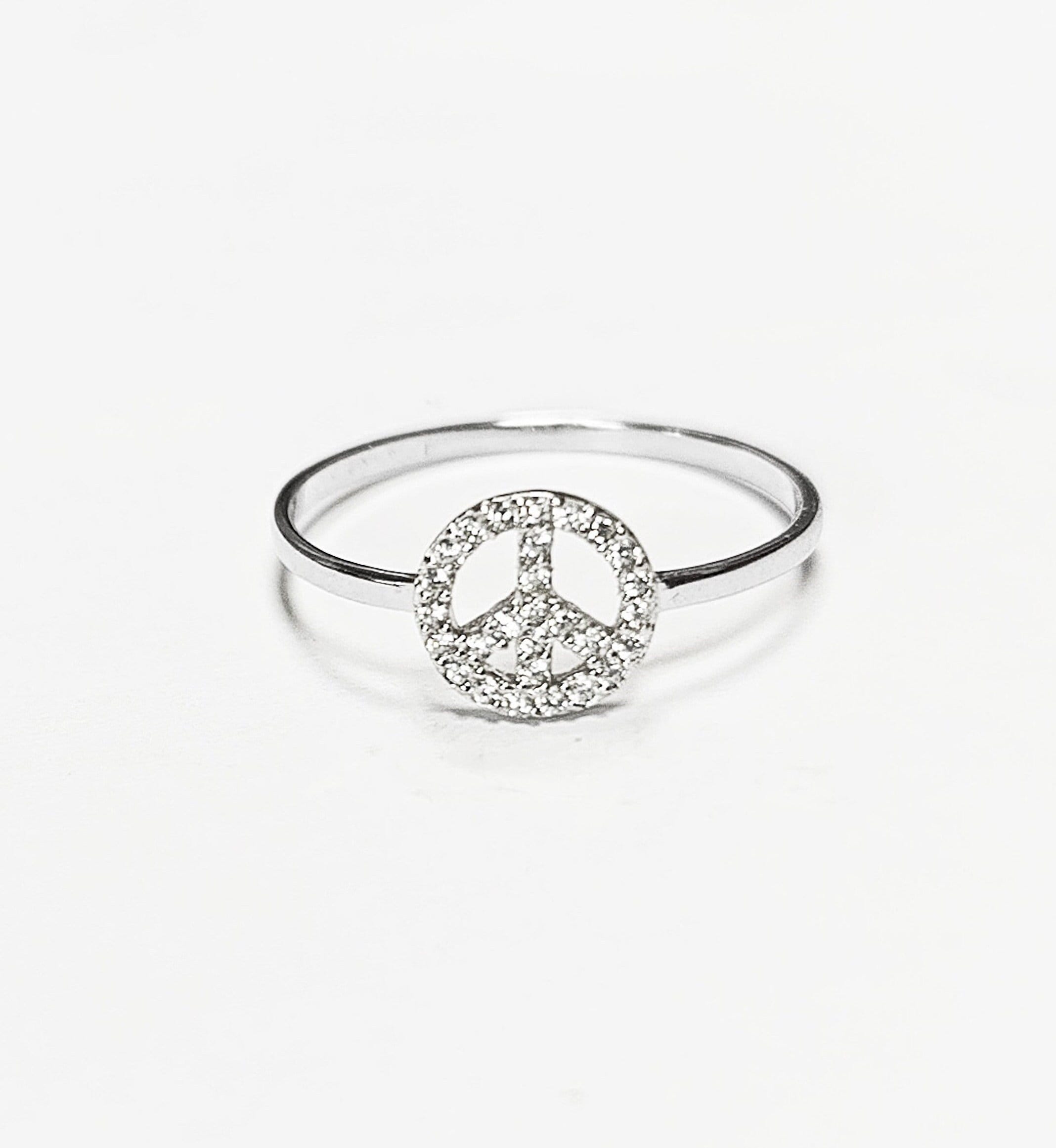 Peace and Love Ring Solid 925 Silver Bohemian Chic Ring