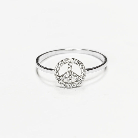 Peace and Love Ring Solid 925 Silver Bohemian Chic Ring