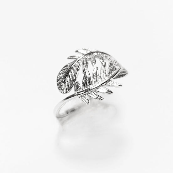 Feather Ring, Sterling Silver 925, Native inspired Double Feathers Jewelry, Dainty Bird Ring, Wanderlust Band Ring, Liberty Nature Jewelry