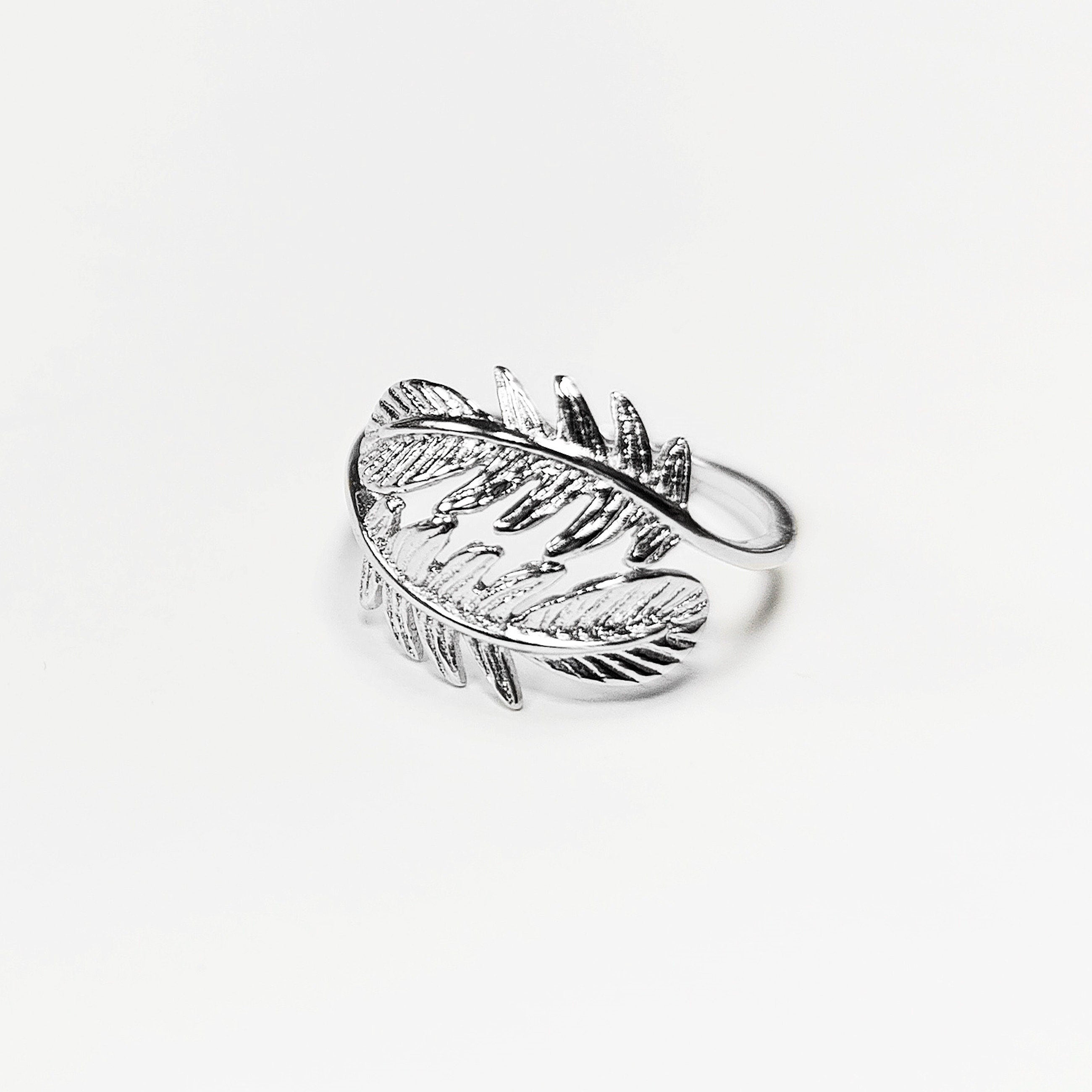 Feather Ring, Sterling Silver 925, Native inspired Double Feathers Jewelry, Dainty Bird Ring, Wanderlust Band Ring, Liberty Nature Jewelry
