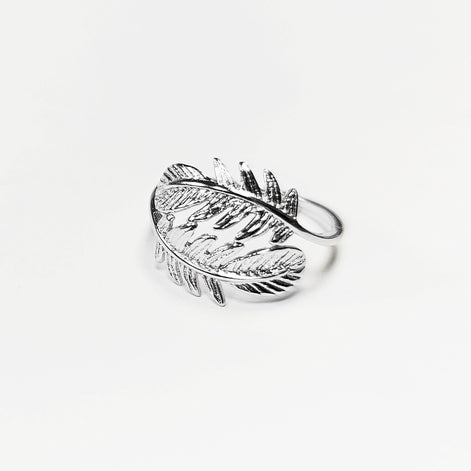 Feather Ring, Sterling Silver 925, Native inspired Double Feathers Jewelry, Dainty Bird Ring, Wanderlust Band Ring, Liberty Nature Jewelry