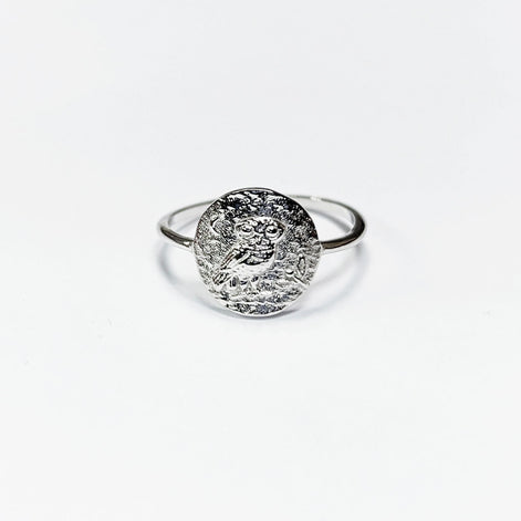 Ancient Owl Coin Ring 925 Sterling silver • Antique Nature Inspired Jewelry • Symbolic Ring for Wisdom & Knowledge • Gift for Him or Her